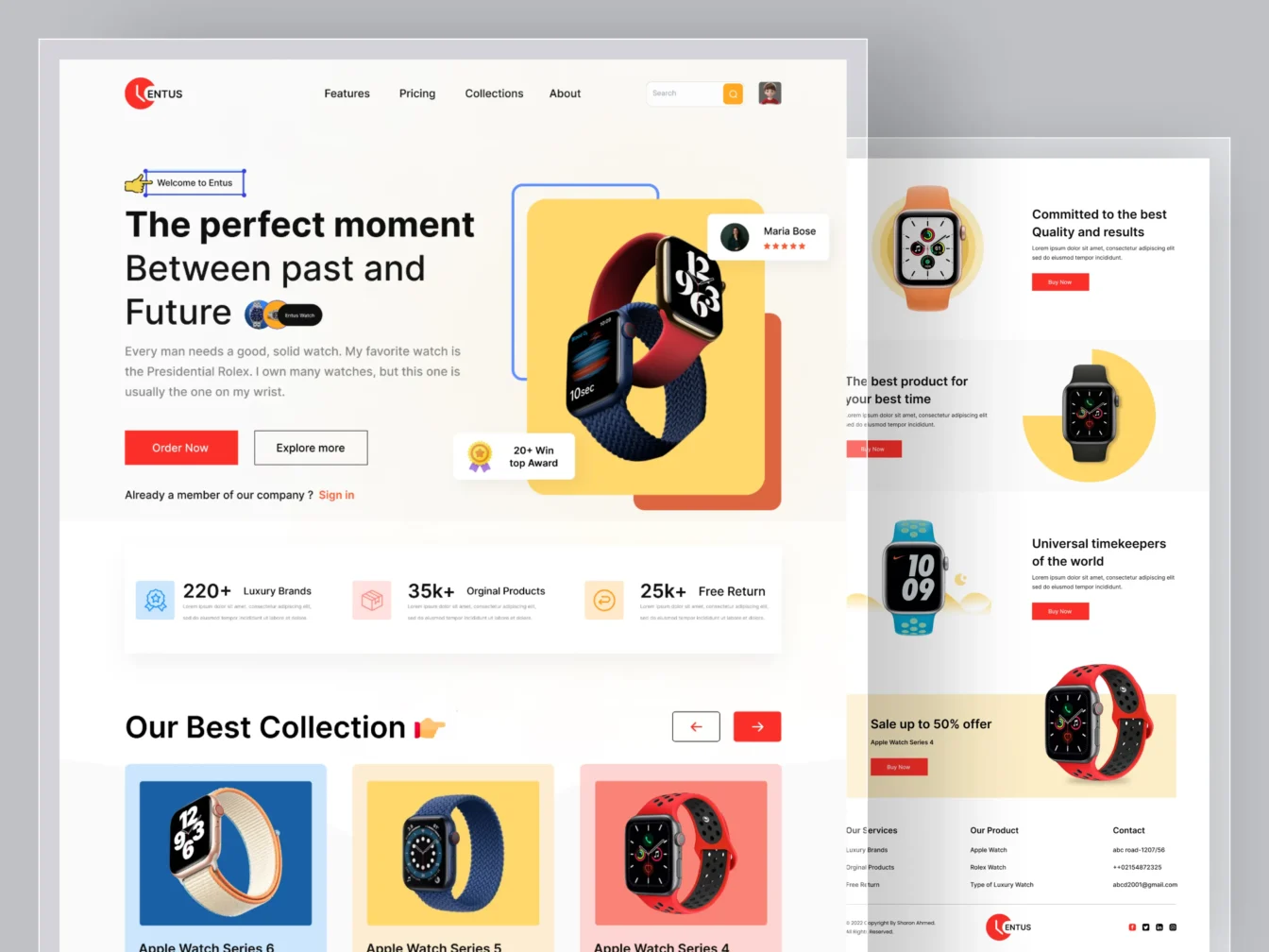 Smart Watch Landing Page