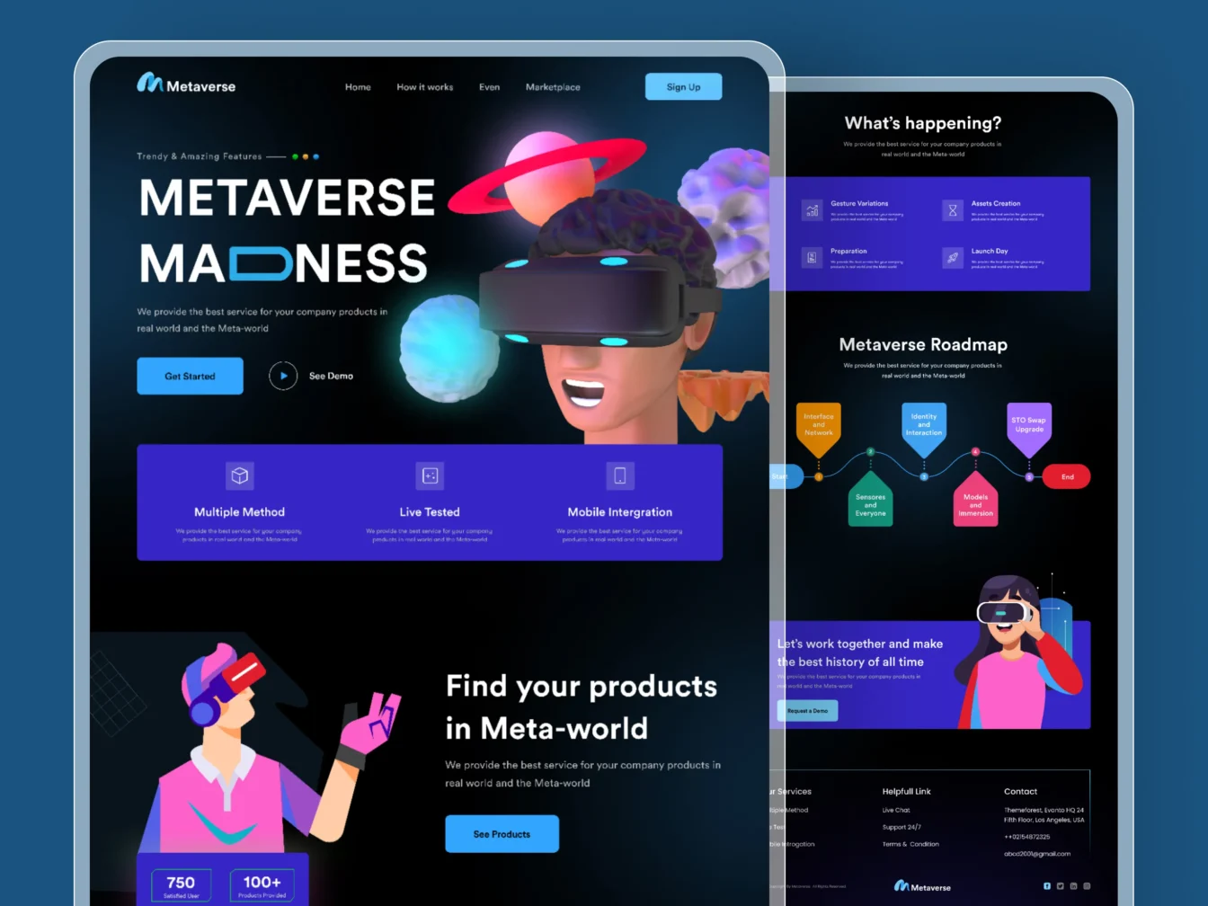 Metaverse – Landing Page Design