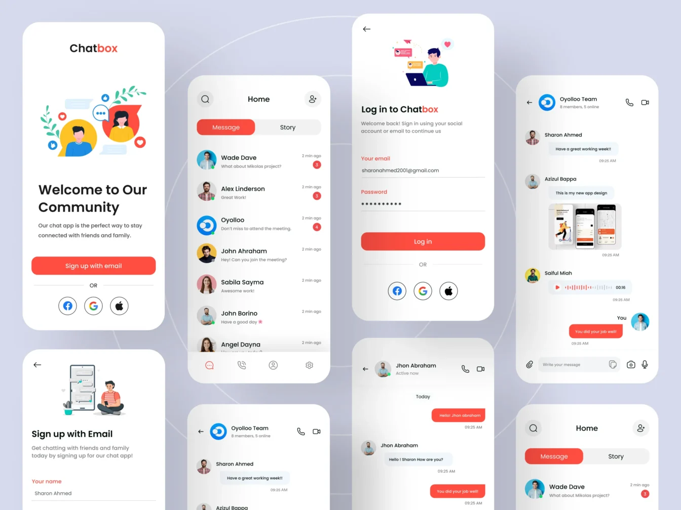 Online Chatting Mobile App Design