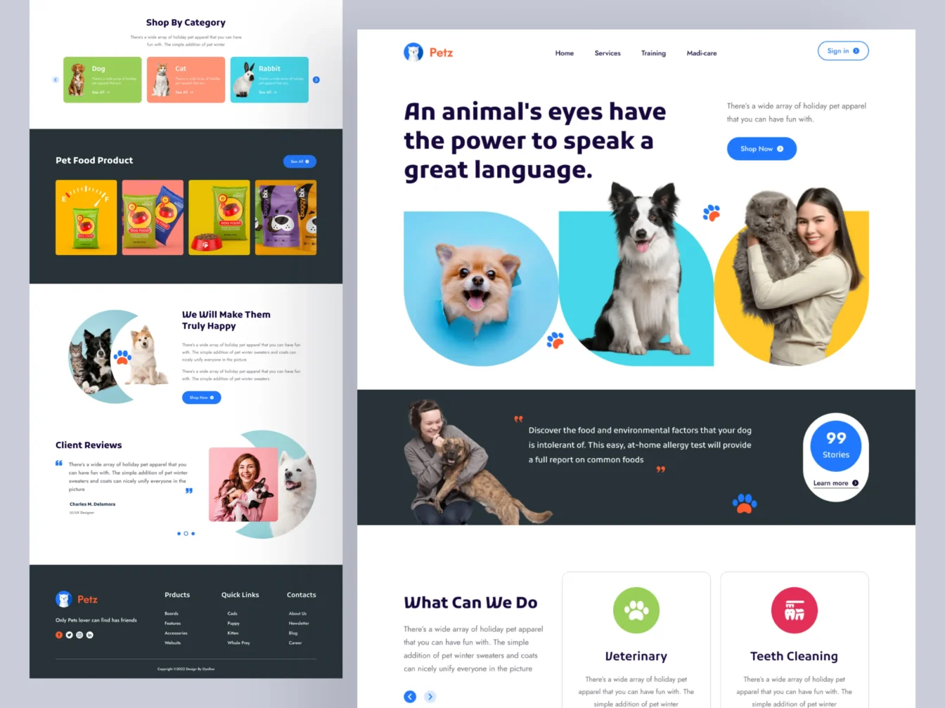 Pet Shop Website Landing Page Template