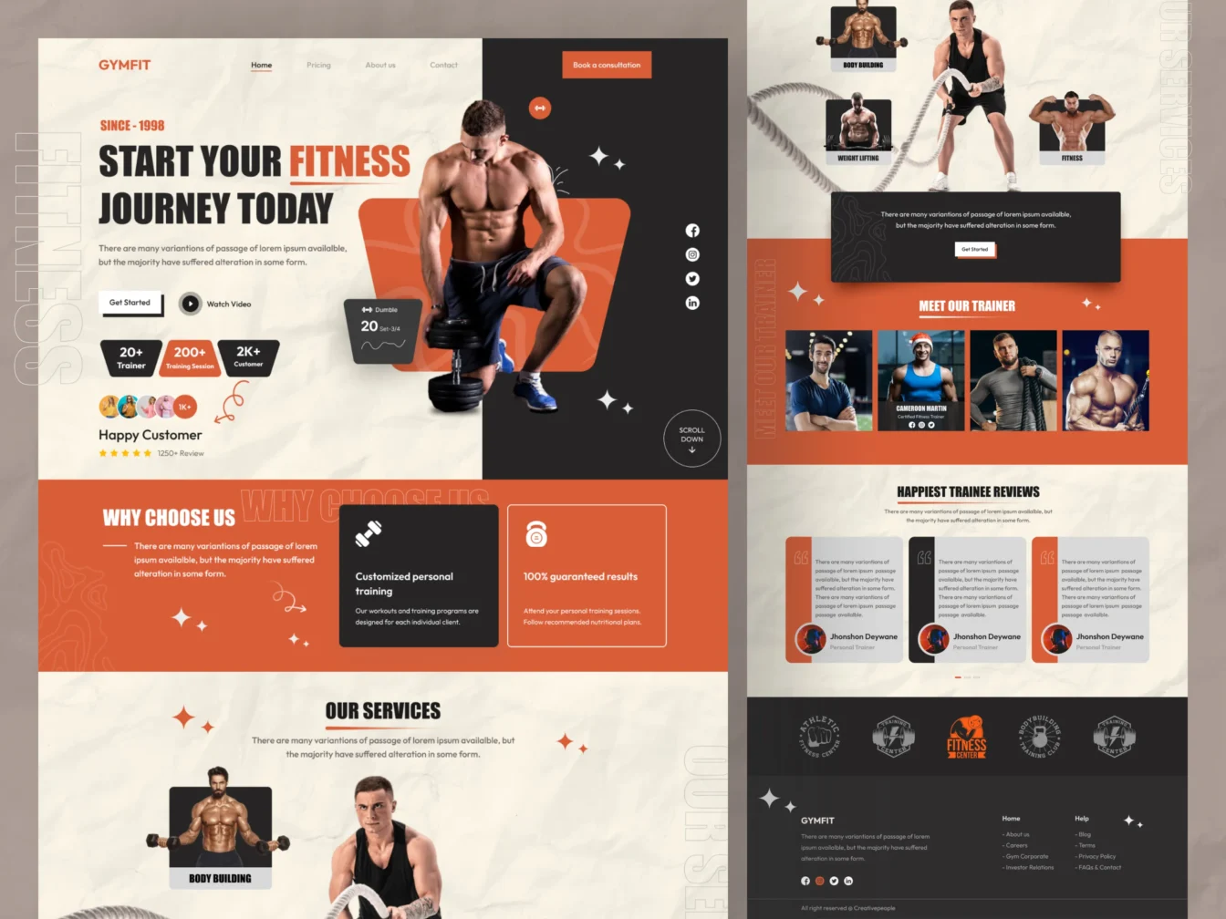 Workout/Gym Landing Page