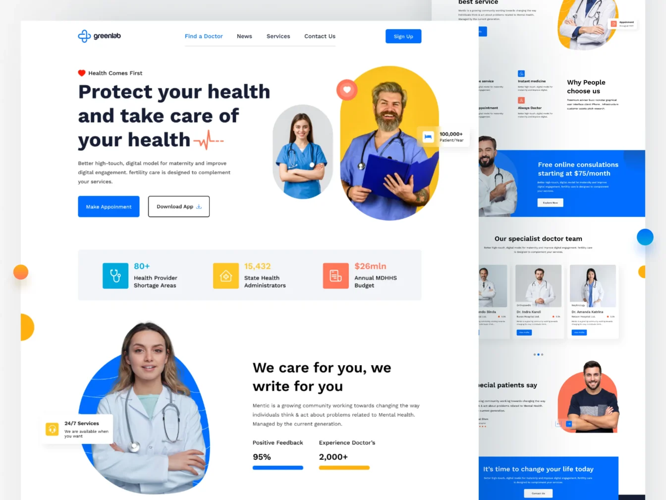 Medical Website Landing Page Template