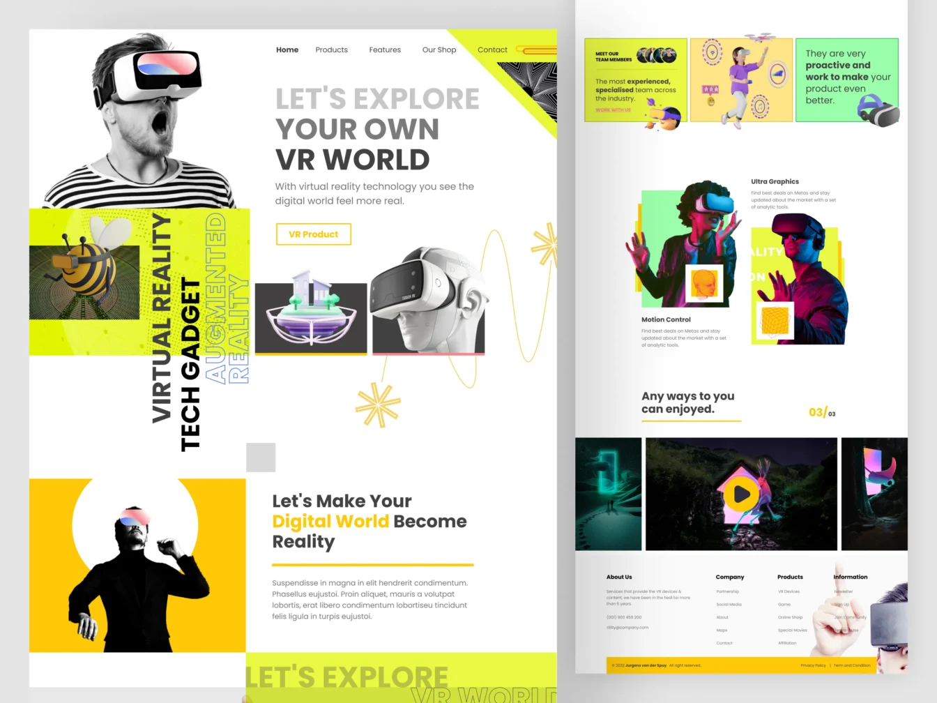 Augmented Reality Website Landing Page Template