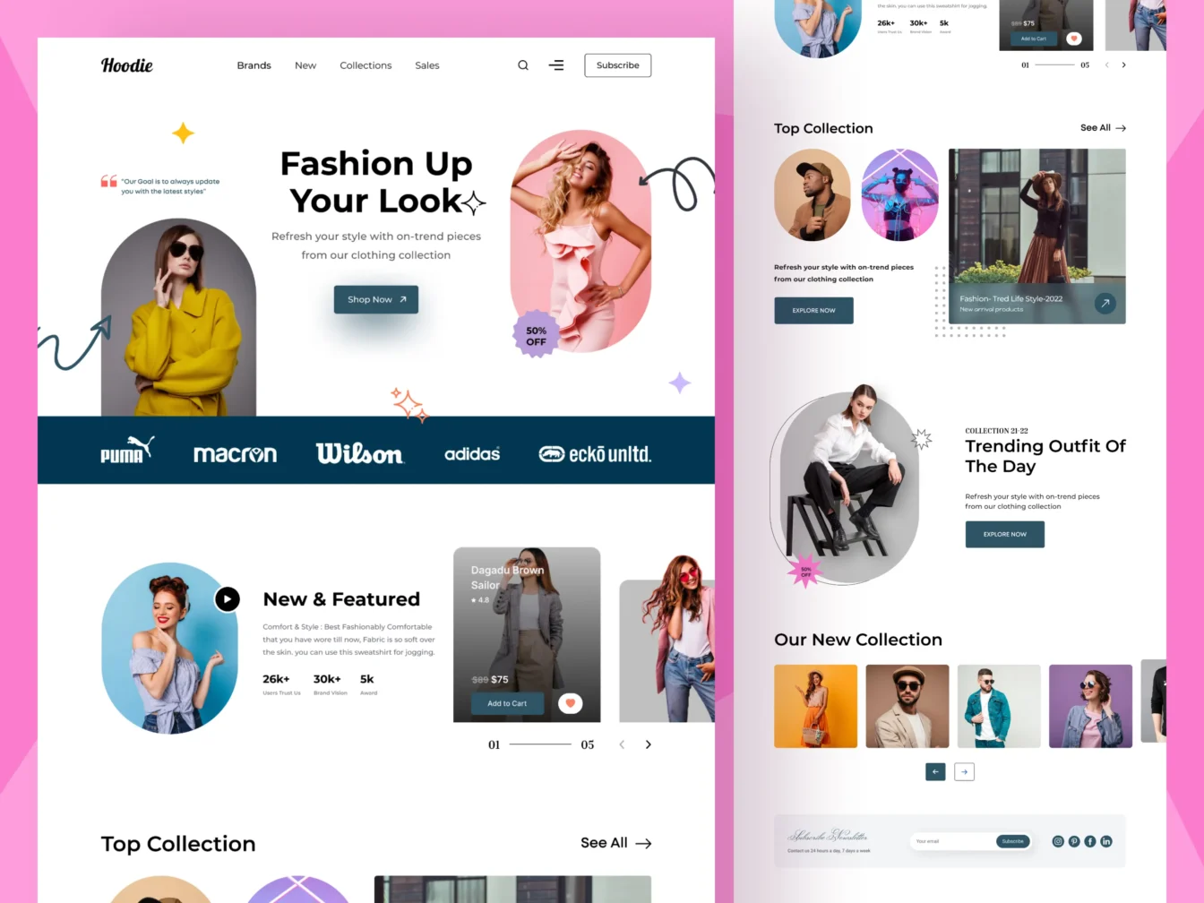 Fashion E-Commerce Website Landing Page Design